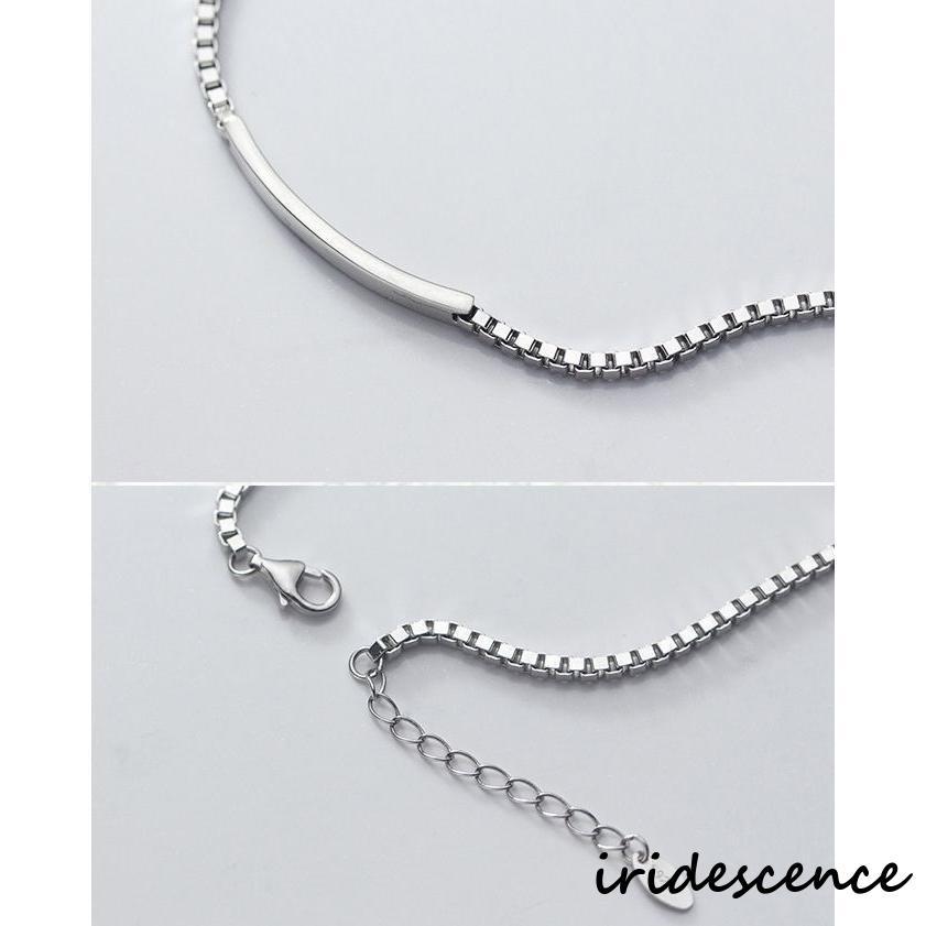 ブレスレット レディース アクセサリー シルバーカラー プレート バー