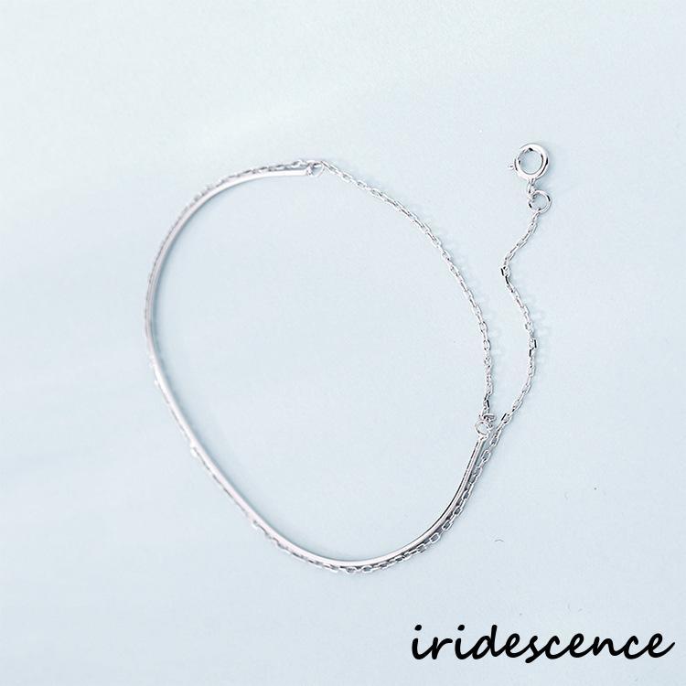 ブレスレット レディース アクセサリー シルバーカラー チェーン 2連