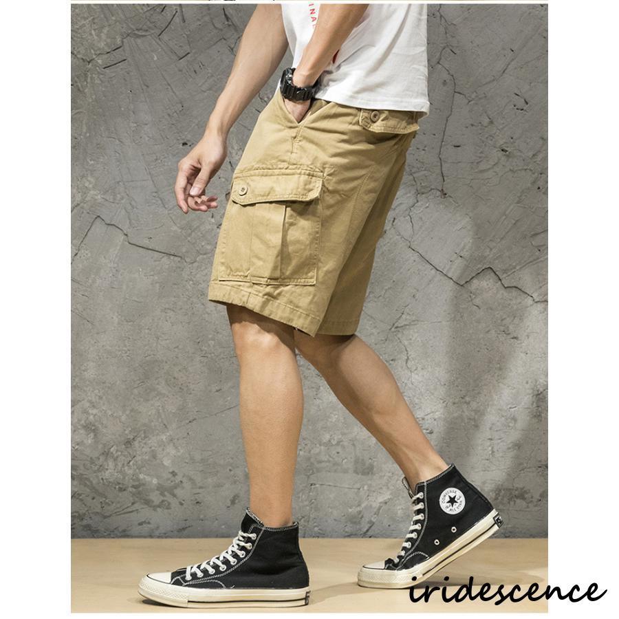 ハーフパンツ メンズ 5分丈 カーゴパンツ ショートパンツ 短パン 大きいサイズ 半ズボン ボトムス ゆったり ワーク 接触冷感 サマーパンツ アウトドア お兄系 | ブランド登録なし | 10