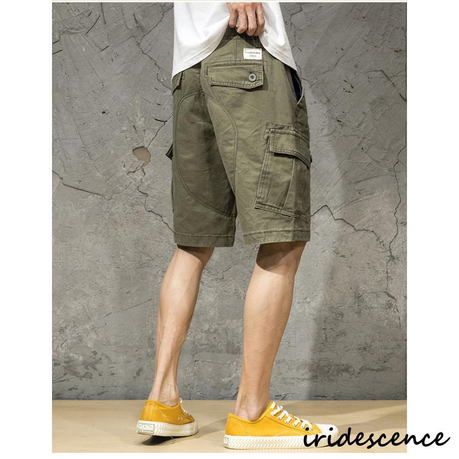 ハーフパンツ メンズ 5分丈 カーゴパンツ ショートパンツ 短パン 大きいサイズ 半ズボン ボトムス ゆったり ワーク 接触冷感 サマーパンツ アウトドア お兄系 | ブランド登録なし | 07