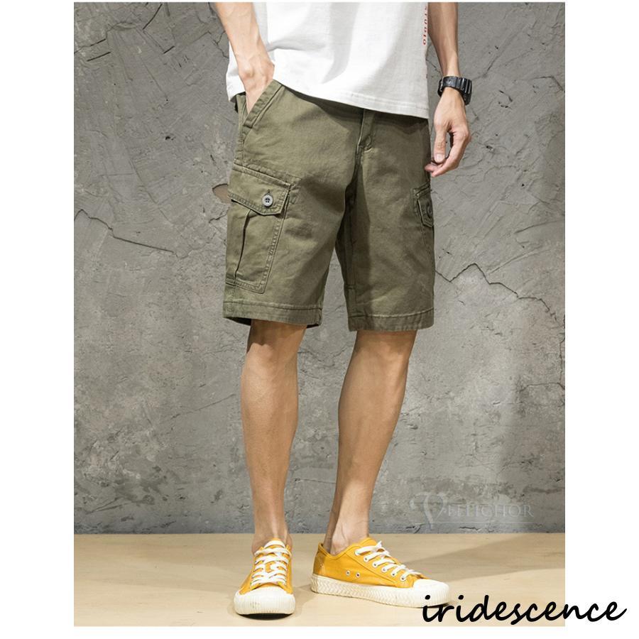 ハーフパンツ メンズ 5分丈 カーゴパンツ ショートパンツ 短パン 大きいサイズ 半ズボン ボトムス ゆったり ワーク 接触冷感 サマーパンツ アウトドア お兄系 | ブランド登録なし | 08
