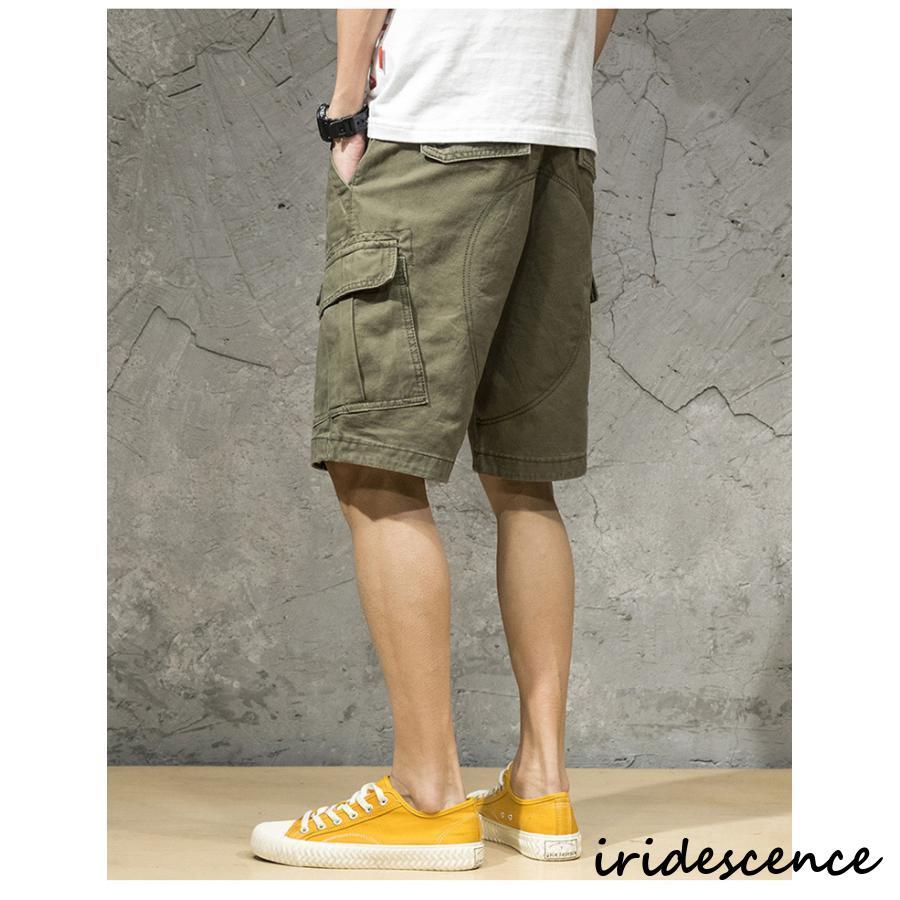 ハーフパンツ メンズ 5分丈 カーゴパンツ ショートパンツ 短パン 大きいサイズ 半ズボン ボトムス ゆったり ワーク 接触冷感 サマーパンツ アウトドア お兄系 | ブランド登録なし | 09