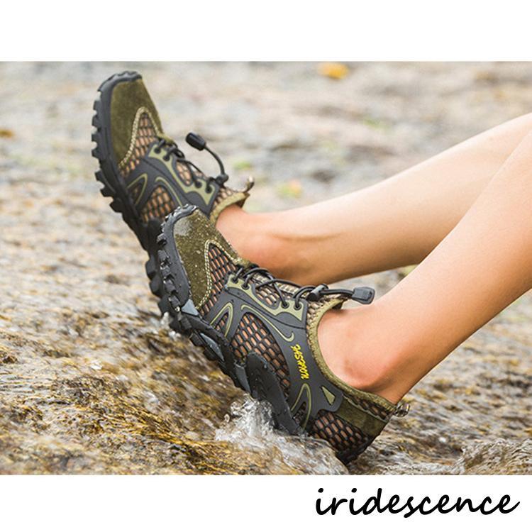 マリンシューズ ウォーターシューズ メンズ スニーカー 夏 大きいサイズ ランニング 大人 アクア ヨガシューズ ジムシューズ 軽量 通気 水陸両用 排水機能 安い | ブランド登録なし | 15