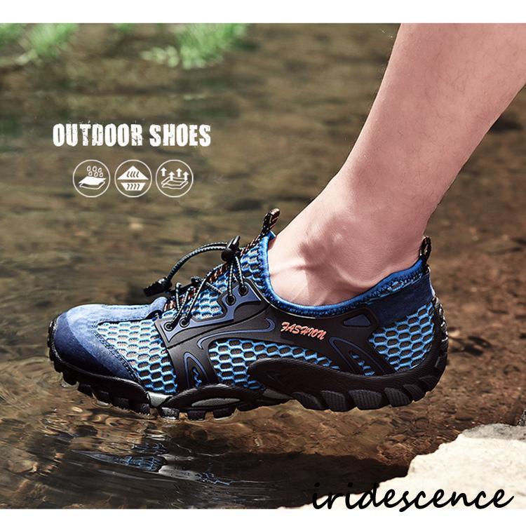 マリンシューズ ウォーターシューズ メンズ スニーカー 夏 大きいサイズ ランニング 大人 アクア ヨガシューズ ジムシューズ 軽量 通気 水陸両用 排水機能 安い | ブランド登録なし | 19