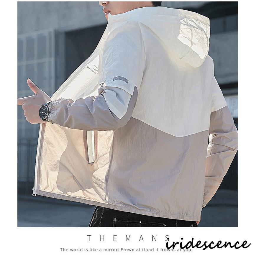 UVカットパーカー メンズ アウトドア ラッシュガード フード付き 紫外線対策 日焼け対策 トップス 体型カバー 長袖 前開き 羽織り カジュアル 父の日 ギフト 夏 | ブランド登録なし | 12