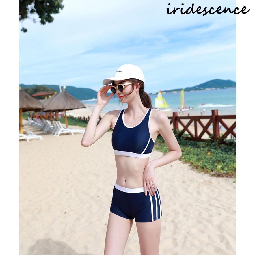 水着 レディース 3点セット 女の子 セパレート 体型カバー 中学生