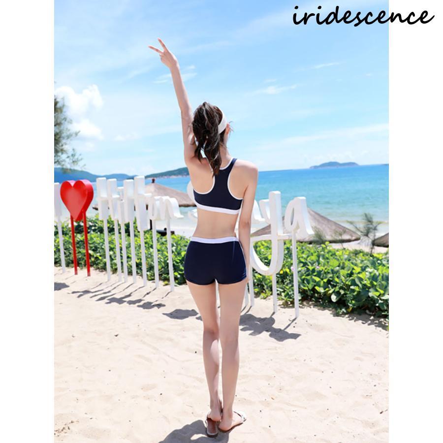 水着 レディース 3点セット 女の子 セパレート 体型カバー 中学生