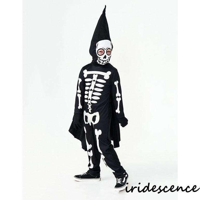 衣装 子供 骸骨 仮装 コスプレ衣装 3点セット デビル キッズ お化け