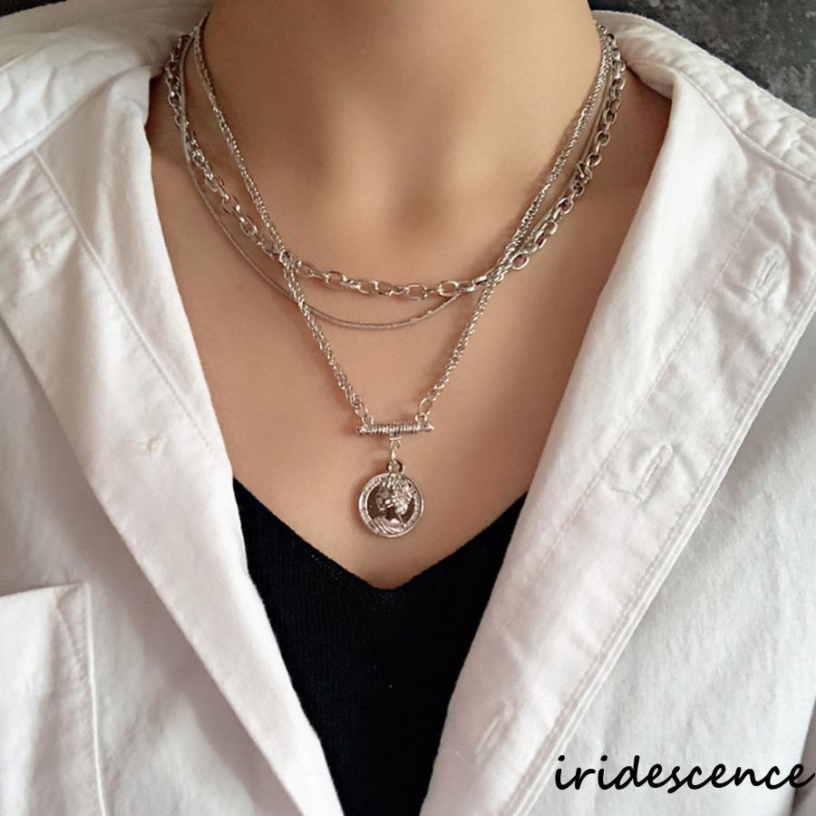 ネックレス レディース シンプル アクセサリー シルバー チェーン