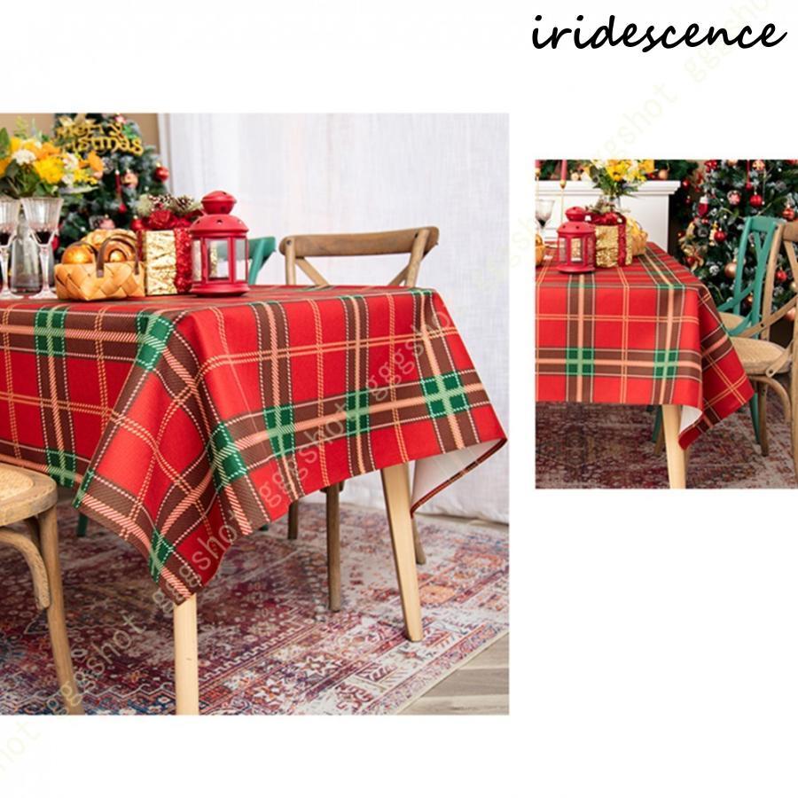 テーブルクロス クリスマス レッド グリーン 北欧 綿 長方形の
