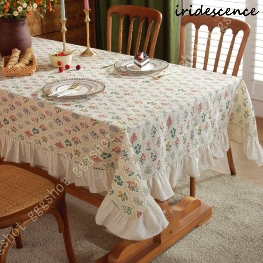 ボヘミア風 テーブルクロス タッセル付き 撥水 おしゃれ 長机用