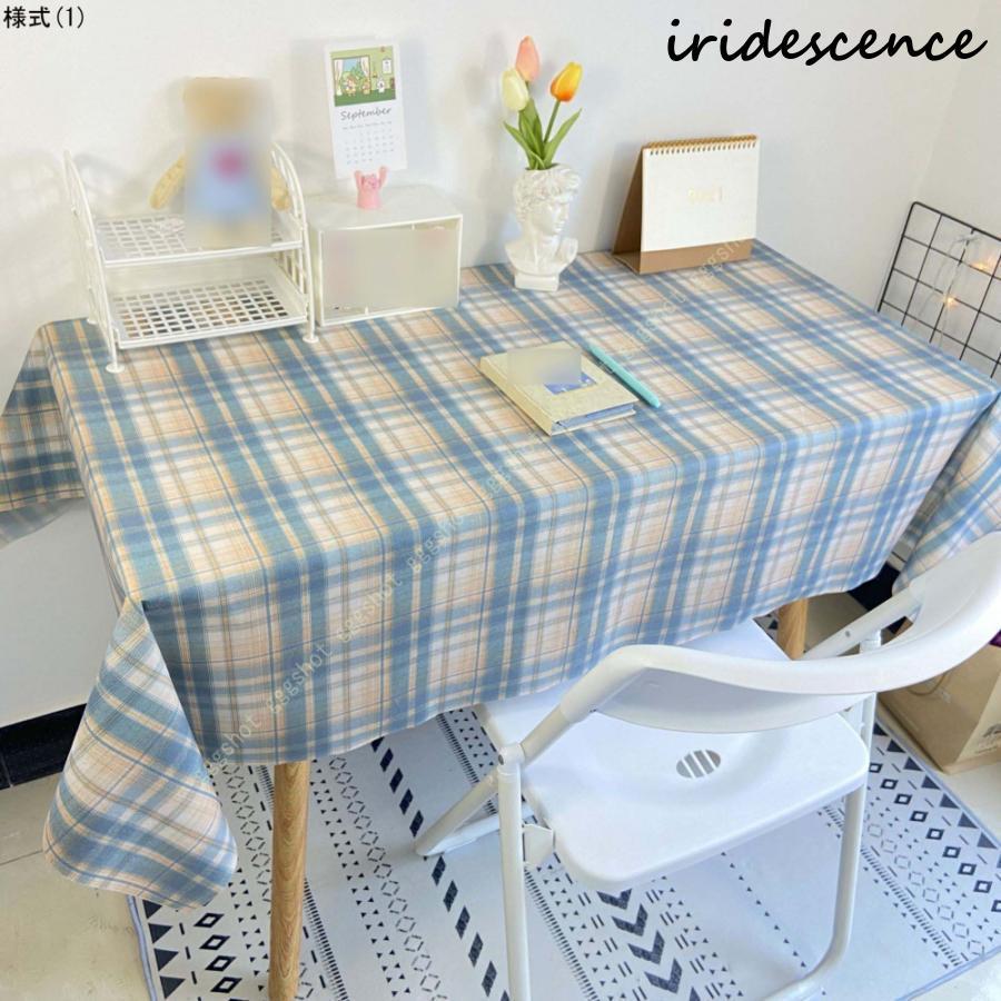 長方形 ins風 テーブルクロス テーブルカバー チェック柄