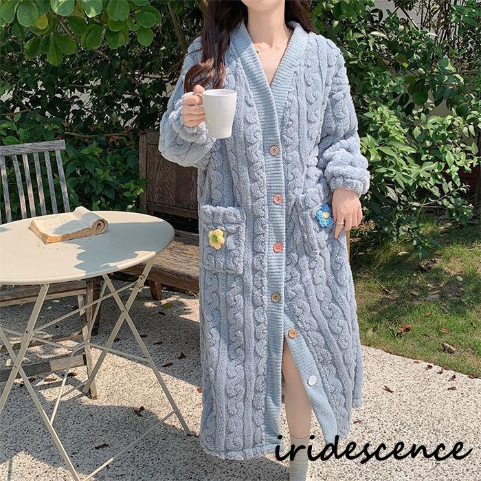 ガウン 冬 ルームウェア 着る毛布 パジャマ レディース バスローブ