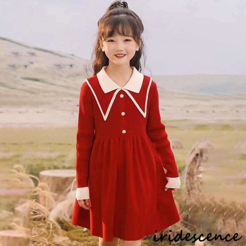 ニットワンピース キッズ 子供服 女の子 ワンピース 長袖 春秋