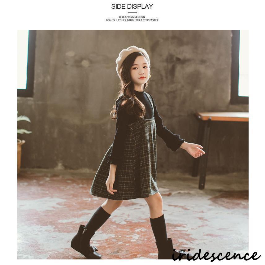 ワンピース 女の子 秋冬 韓国 セットアップ 2点セット ニット