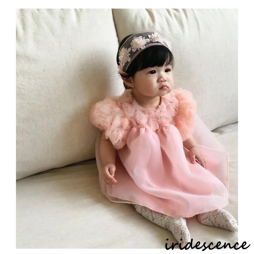 ベビードレス 結婚式 白 ピンク 女の子 赤ちゃん セレモニードレス  