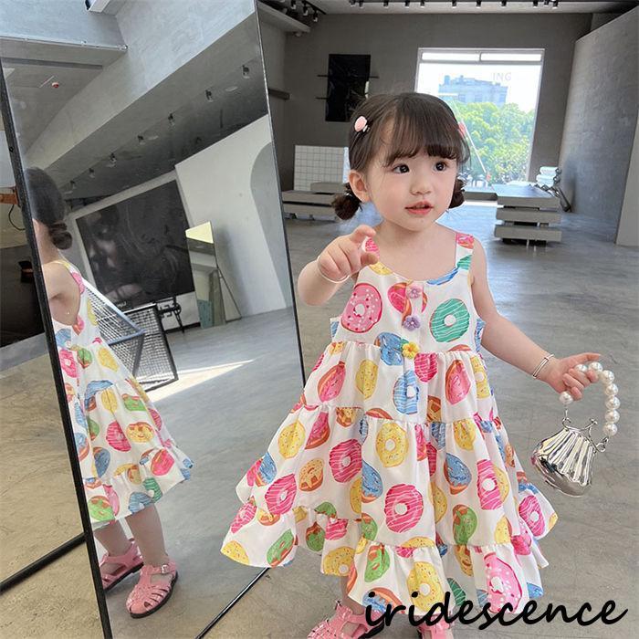 ワンピース ノースリーブ ベビー 子供服 春夏 女の子 キッズワンピース  