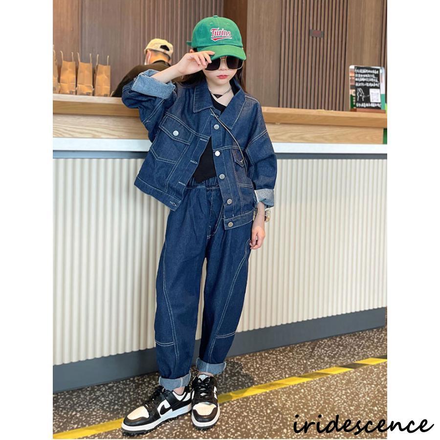 子供服 女の子 セットアップ デニムジャケット パンツ 2点セット