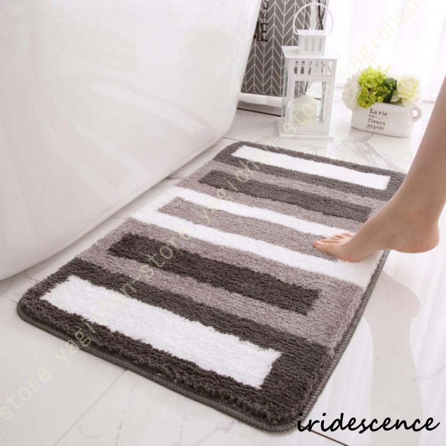 バスマット 足ふきマット 北欧風 吸水速乾 ふわふわ 厚手 暖かい
