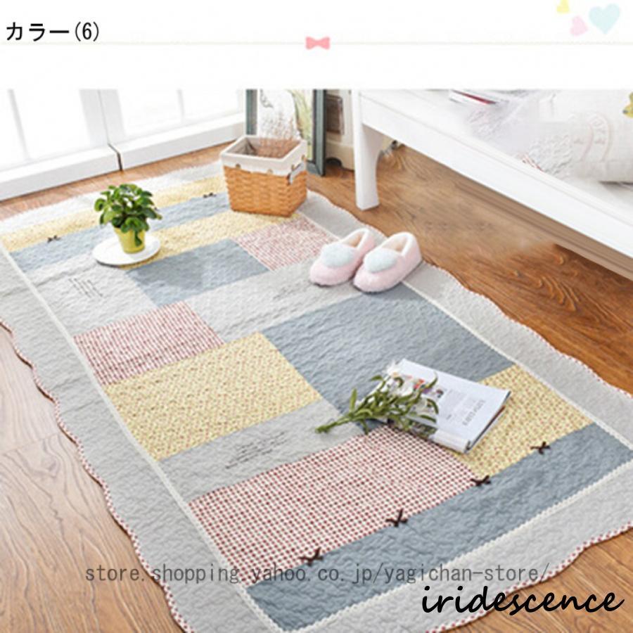 ラグ キルトラグ 長方形70×180 洗える 花柄 ラグマットコットン ラグ キルトラグ 長方形70×180 洗える 花柄 ラグマットコットン