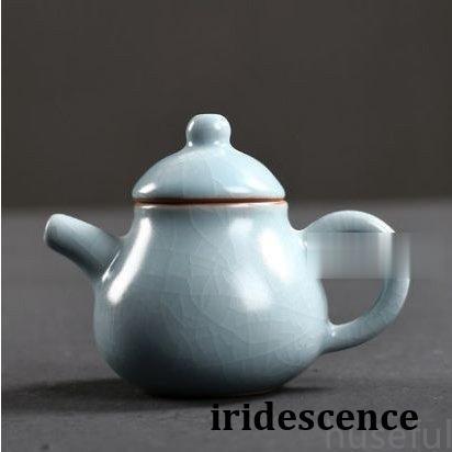 紫砂　急須　茶器　置物 置物 茶玩 紫砂 急須 茶壺 氷裂文 青白磁 ミニチュア おしゃれで