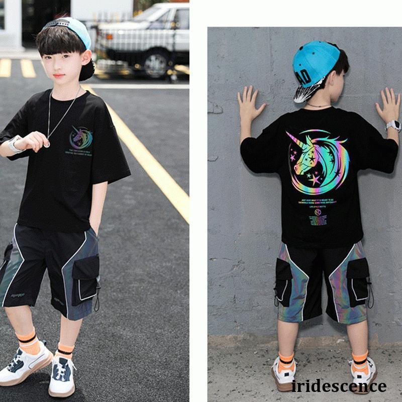 子供服 セットアップ キッズ 男の子 夏 上下セット 半袖Tシャツ ハーフパンツ 半ズボン 子供ジャージ ジュニア スポーツウェア おしゃれ 可愛い カジュアル 新品｜iridescence｜04