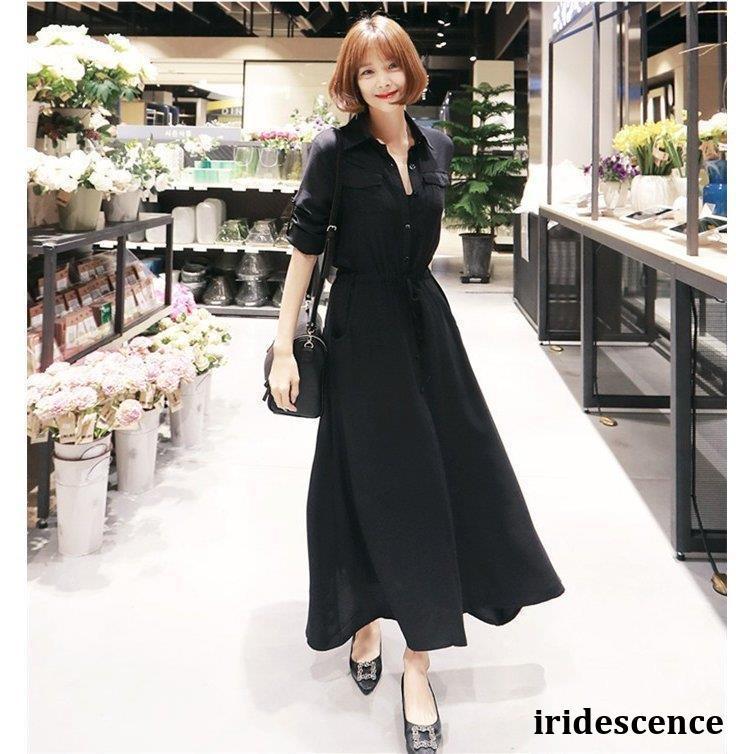 lelill レリル　レディース　ブラックシャツロングワンピース 長袖　38M Amazon.co.jp: [DMbinshun] ロングシャツ レディース