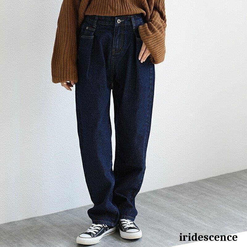 ２インプリーツ ウォッチポケット セミワイドテーパードチノパンツ ウエスト調整可 2タック ルーズワイドシルエットテーパードチノパンツ MONO-MART