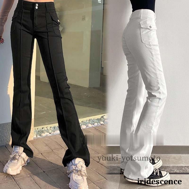 ブーツカットパンツ デニム レディース ジーンズ ボトムス ブーツカットパンツ デニム レディース ジーンズ ボトムス