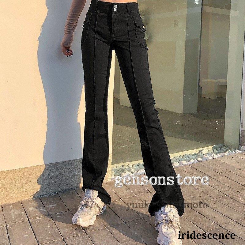 ブーツカットパンツ デニム レディース ジーンズ ボトムス ブーツカットパンツ デニム レディース ジーンズ ボトムス