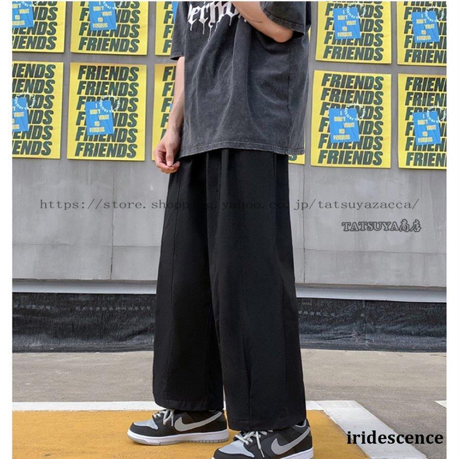 メンズファッション ワイドパンツ ストレート 韓国風 カーゴ