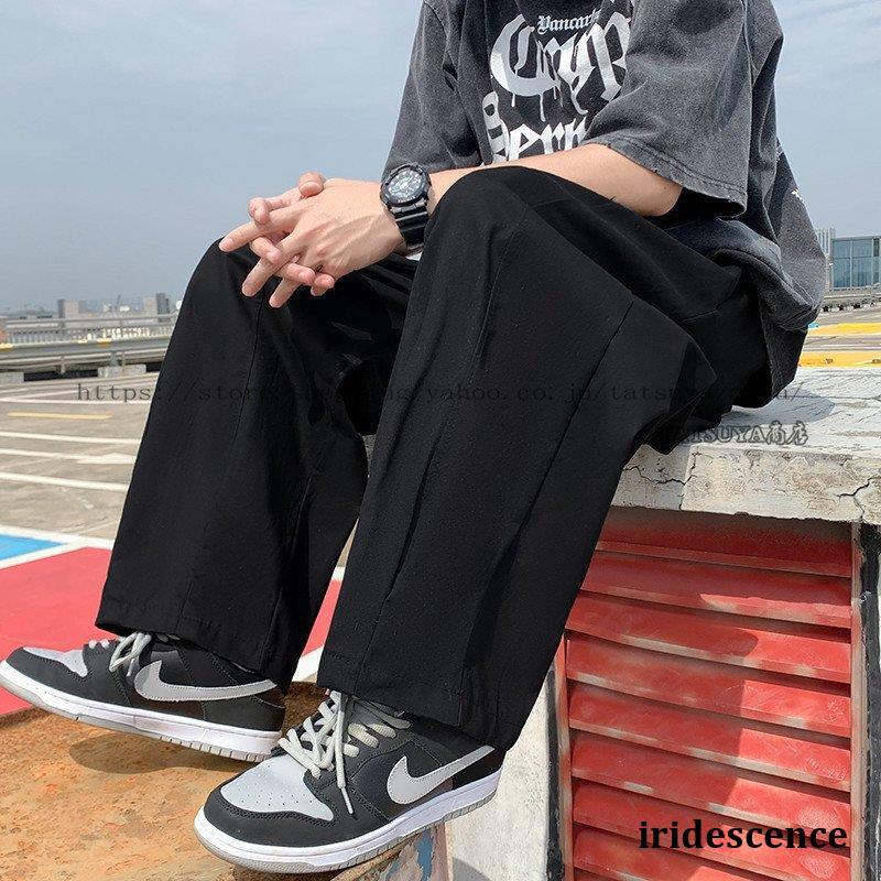 メンズファッション ワイドパンツ ストレート 韓国風 カーゴ