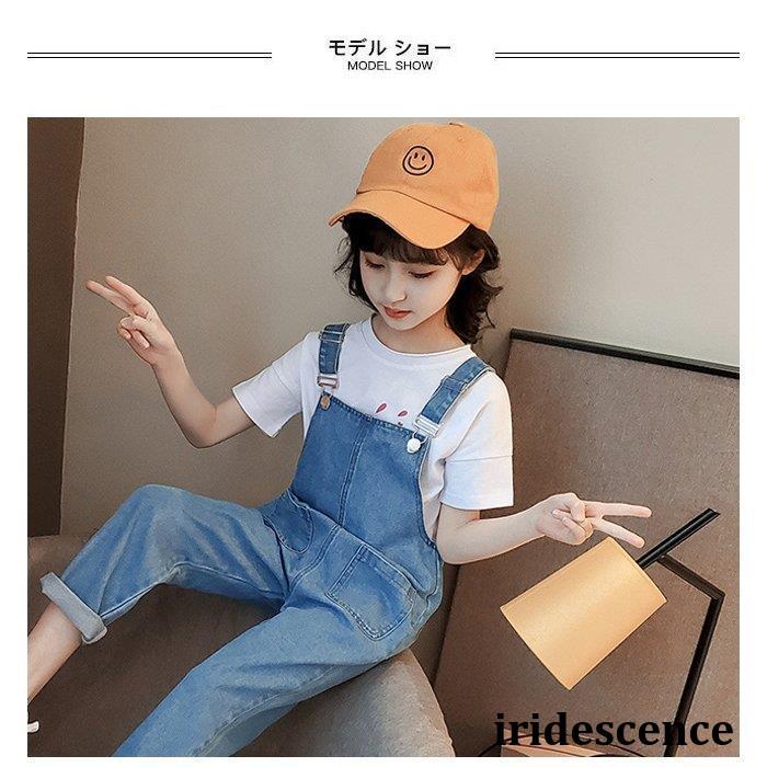 キッズ デニムサロペット 女の子 オーバーオール デニム