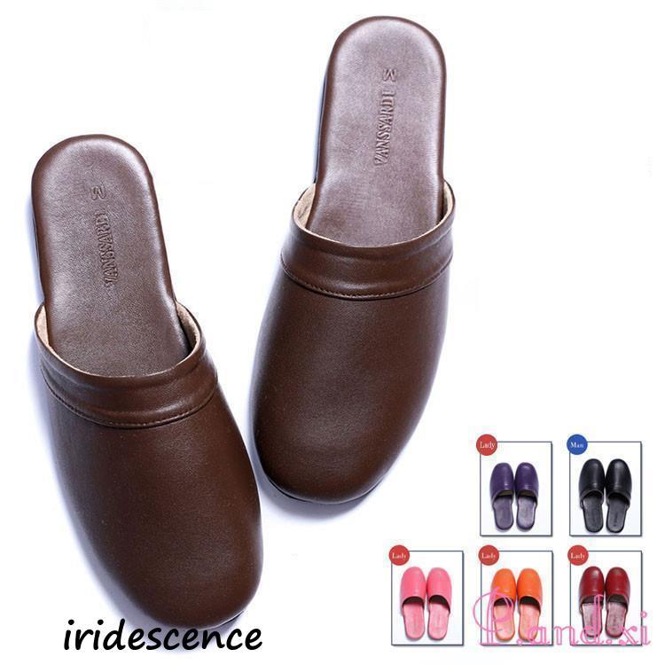 本革スリッパ　オフィスサンダル室内履き 本革 ビジネスサンダル レディース メンズ オフィススリッパ