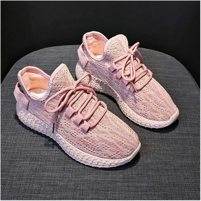 レディースファッション スニーカー  厚底 フラット ランニングシューズ カジュアル おしゃれ 通気性 メッシュ 柔らかい シンプル かっこいい スニーカー | ブランド登録なし | 10