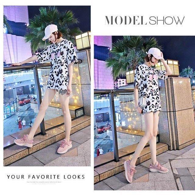 レディースファッション スニーカー  厚底 フラット ランニングシューズ カジュアル おしゃれ 通気性 メッシュ 柔らかい シンプル かっこいい スニーカー | ブランド登録なし | 07