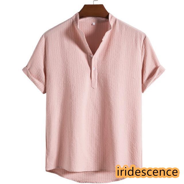 ポロシャツ メンズ 半袖 スポーツ ストライプ 立ち襟 トップス 麻 無地 シンプル アメカジ 綿 ビジネス 夏 カジュアル ゆったり | ブランド登録なし | 11