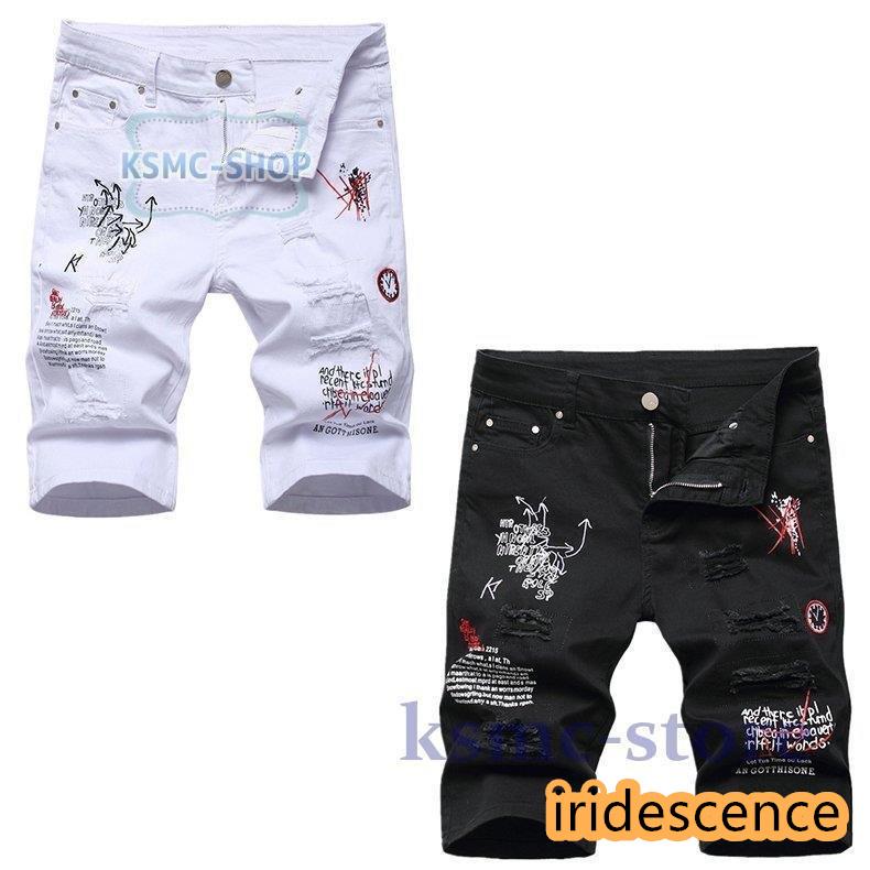 海外限定☆Icecream dog プリント デニムジーンズ ハーフパンツ CALIFORNIA OUTFITTERS ジーンズ 7A6 ワイドデニムハーフパンツ