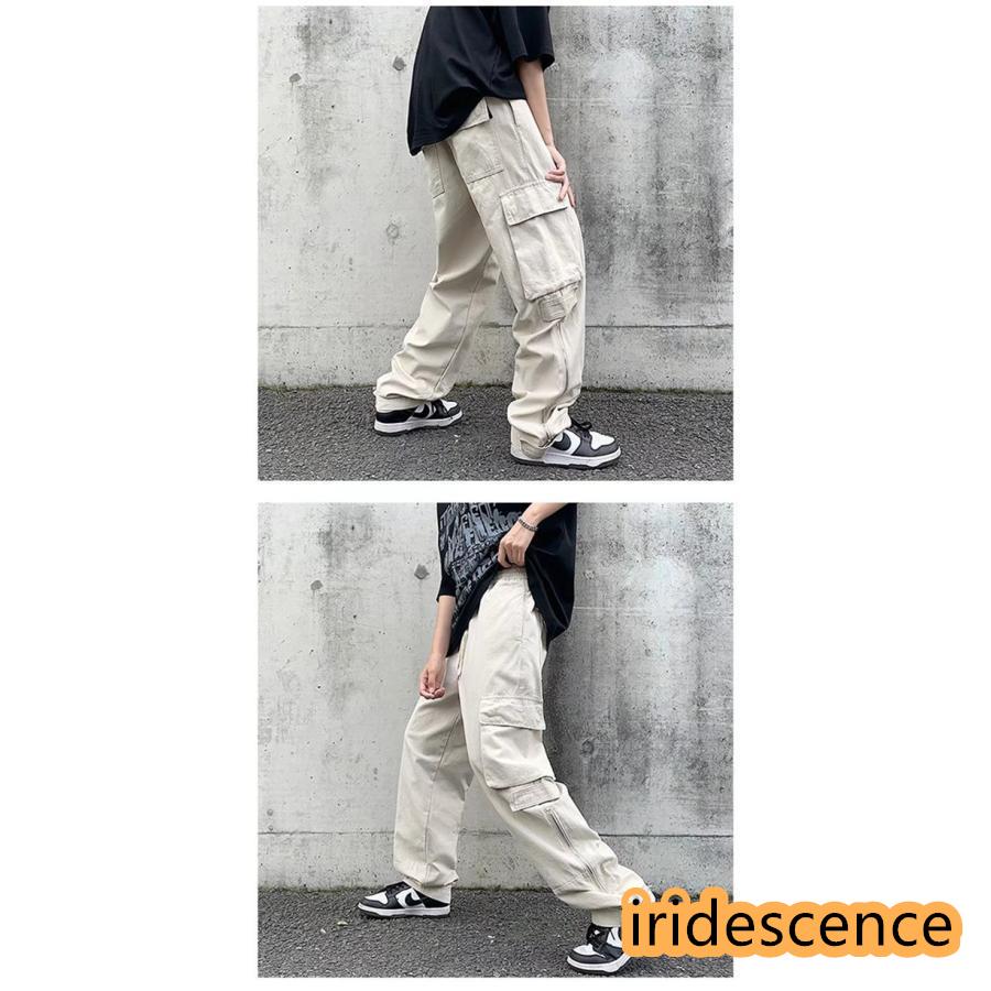 カーゴパンツ メンズ ボトムス ズボン ジッパー ロング ゆったり カーゴパンツ メンズ ボトムス ズボン ジッパー ロング ゆったり