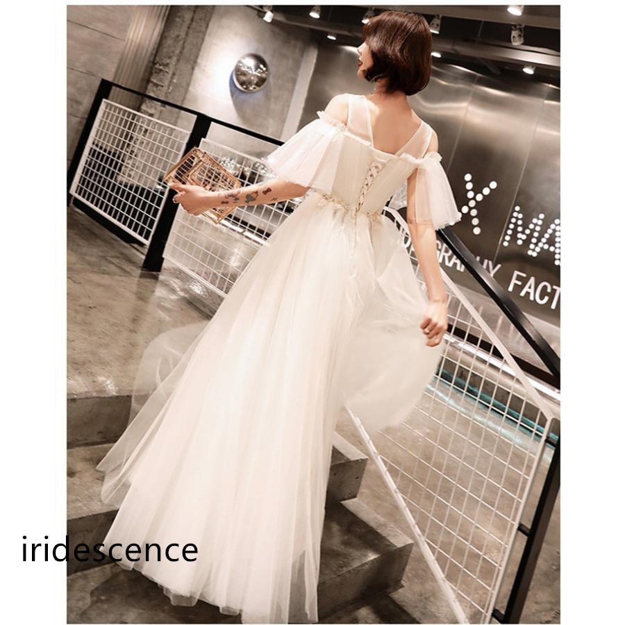 チュールドレスパーティー演奏会結婚式 パーティードレス ロングドレス 演奏会 ドレス レディース 結婚