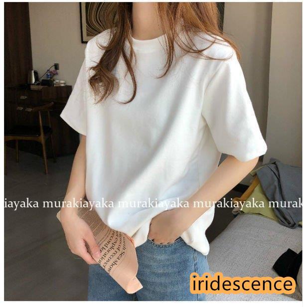 半袖tシャツ レディース tシャツ 白 無地tシャツ 透けない ゆったりT 