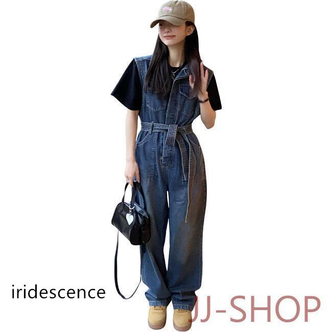 ✨極美品✨anuans　テーラーオールインワン　オーバーオール　ノースリーブ セール】タックスリーブテーラードオールインワン（つなぎ