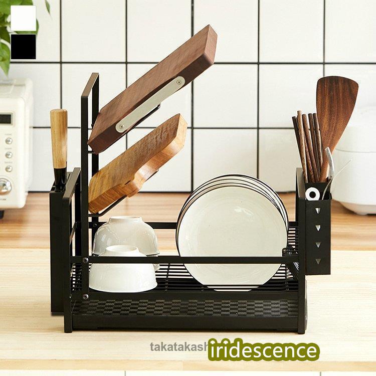 日用雑貨 キッチン雑貨 キッチン用品 水切りラック まな板スタンド 包丁スタンド ナイフスタンド カトラリー 水回りアイテム ブラック ホワイト温もり | ブランド登録なし