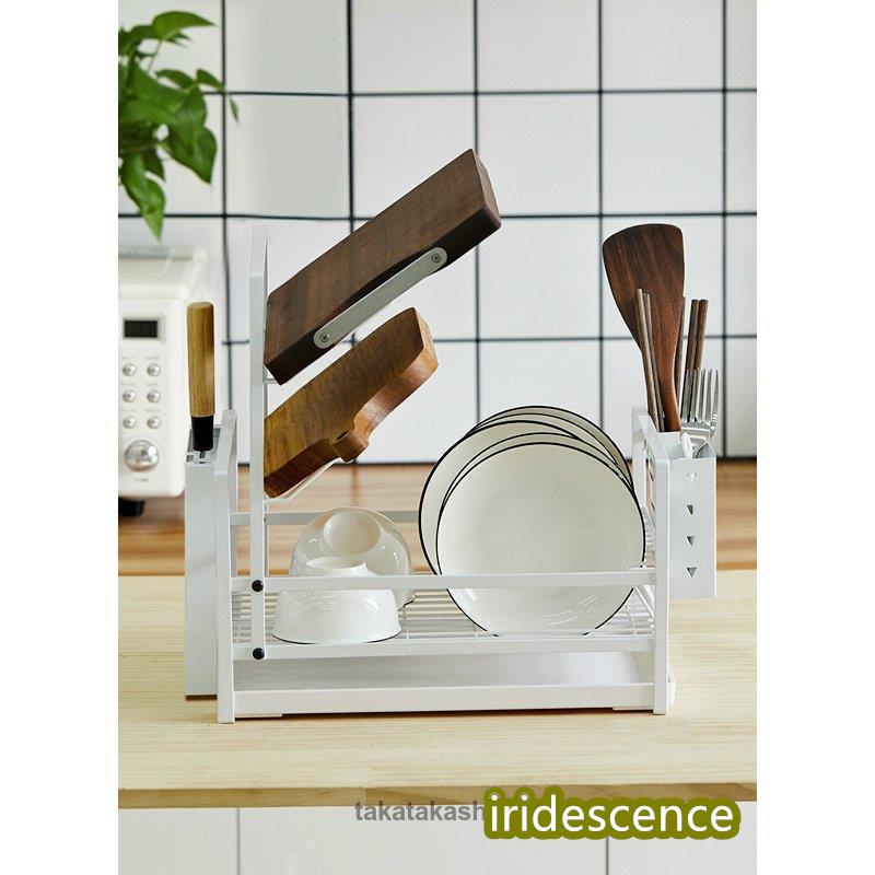 日用雑貨 キッチン雑貨 キッチン用品 水切りラック まな板スタンド 包丁スタンド ナイフスタンド カトラリー 水回りアイテム ブラック ホワイト温もり | ブランド登録なし | 01