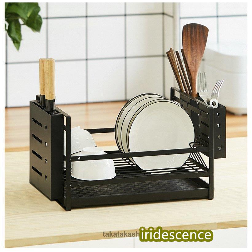 日用雑貨 キッチン雑貨 キッチン用品 水切りラック まな板スタンド 包丁スタンド ナイフスタンド カトラリー 水回りアイテム ブラック ホワイト温もり | ブランド登録なし | 02