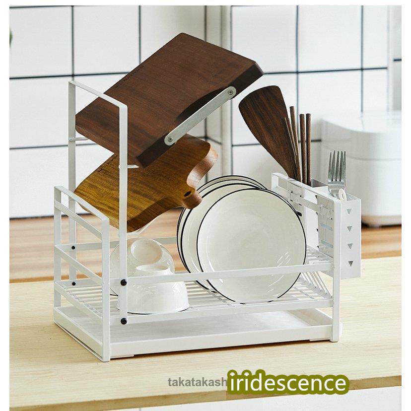 日用雑貨 キッチン雑貨 キッチン用品 水切りラック まな板スタンド 包丁スタンド ナイフスタンド カトラリー 水回りアイテム ブラック ホワイト温もり | ブランド登録なし | 06
