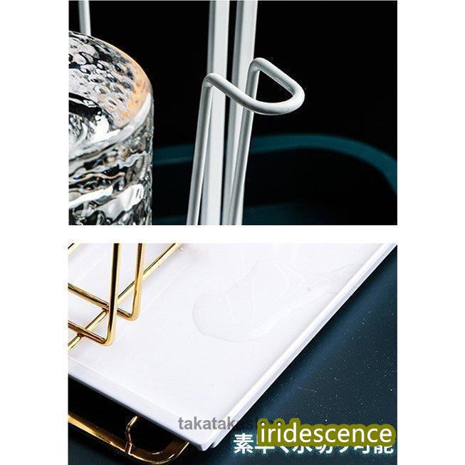 日用雑貨 キッチン雑貨 キッチン用品 グラススタンド カップスタンド 水切りラック スタイリッシュ シンプル 便利グッズ ホワイト ゴールドハイセンス | ブランド登録なし | 12