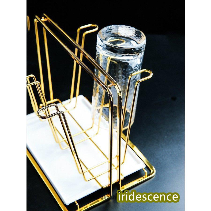 日用雑貨 キッチン雑貨 キッチン用品 グラススタンド カップスタンド 水切りラック スタイリッシュ シンプル 便利グッズ ホワイト ゴールドハイセンス | ブランド登録なし | 07