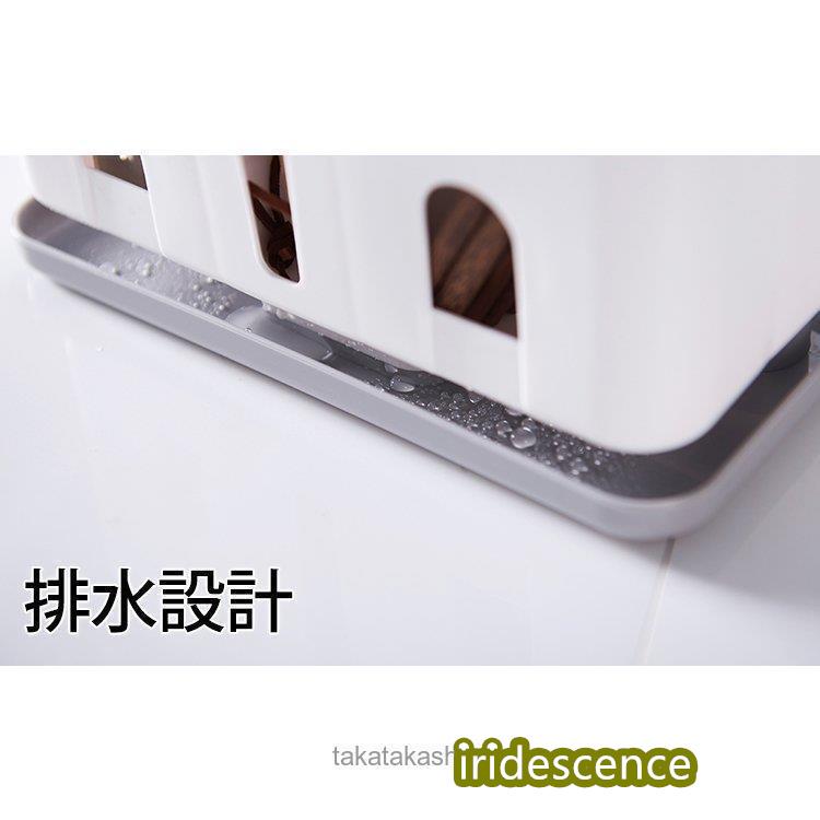日用雑貨 キッチン雑貨 キッチン用品 包丁スタンド カトラリースタンド 見せる収納 水切りトレー付 無地 シンプル 便利アイテム ホワイト | ブランド登録なし | 02
