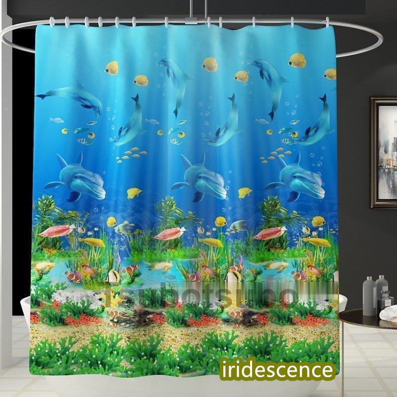 カーテン シャワーカーテン 間仕切り 85%遮光カーテン  防水 防カビ お風呂の窓 部屋の間仕切り キッチン 洗濯機可能 取り付け簡単 動物柄 | ブランド登録なし | 09